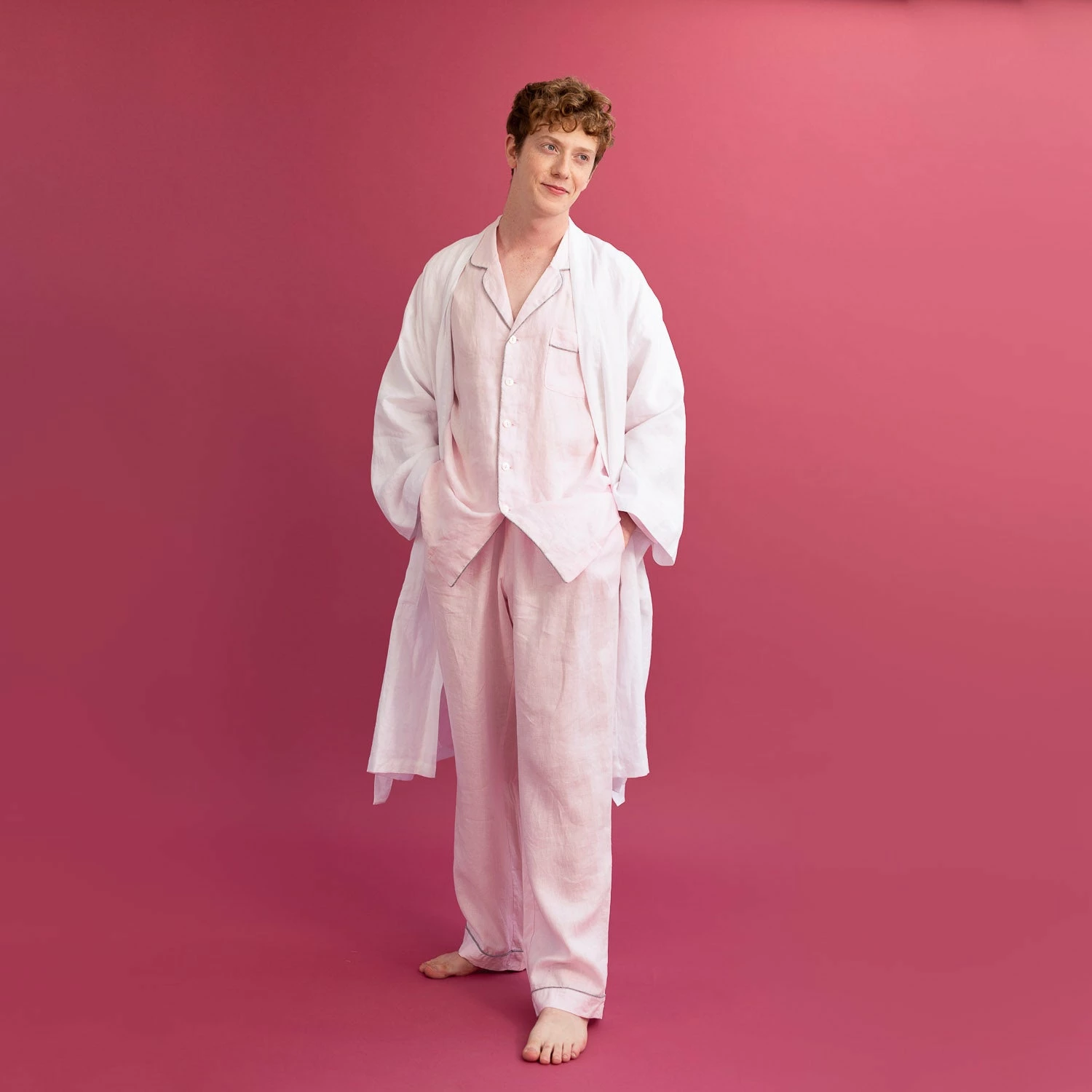 White Linen Robe 4 White Linen Robe - Image 2