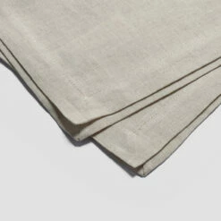 Oatmeal Linen Napkin Set Of 4 10 Oatmeal Linen Napkin Set Of 4 -Bed Linings Sales Shop PigletinBed LinenTablewareDetails Oatmeal greyBG