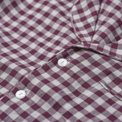 Men's Berry Gingham Pajama Set -Bed Linings Sales Shop PigletinBed Men sLinenPyjamaShirt BerryGingham 3 greyBG f58c2f6d 71f4 43a5 9621 006d671005e8 1