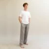 Men's Gray Linen Pajama Pants -Bed Linings Sales Shop PigletinBed Men sLinenPyjamaTrousers Grey 1