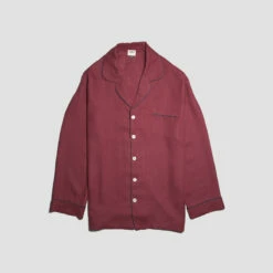 Men's Cherry Linen Pajama Shirt