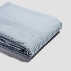 Sky Blue Seersucker Cotton Bedtime Bundle -Bed Linings Sales Shop PigletinBed SeersuckerCottonDuvetCover SkyBlue 1 greyBG e1676194 a748 4c11 8acb 9d27951aa847