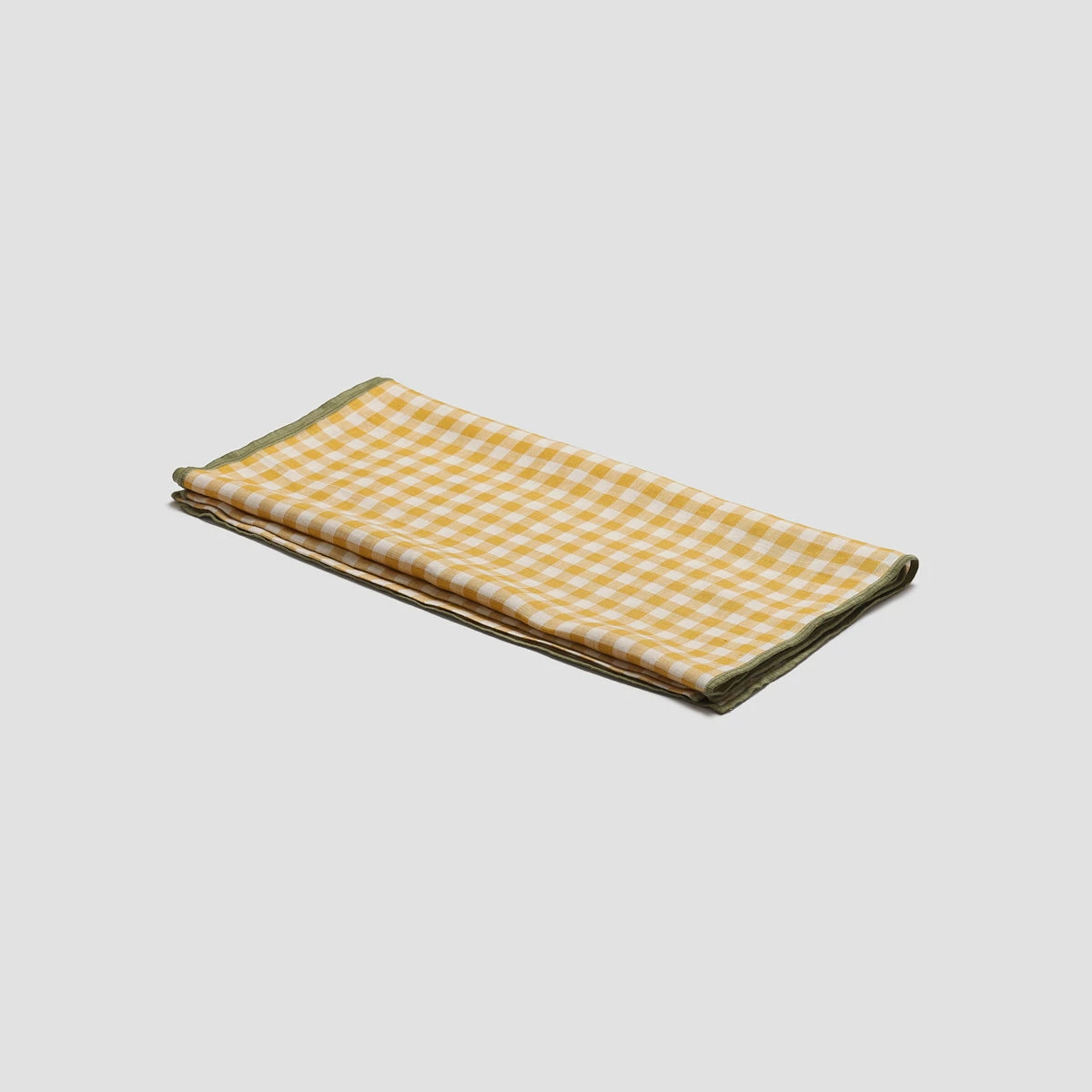 Honey Gingham Linen Table Runner 3 Honey Gingham Linen Table Runner