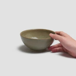 Olive Pottery West Cereal Bowl -Bed Linings Sales Shop PigletinBed Tableware PotteryWest CerealBowl Olive 2 GreyBG