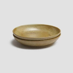 Ochre Pottery West Dinner Bowl -Bed Linings Sales Shop PigletinBed Tableware PotteryWest DinnerBowl Ochre 3 GreyBG
