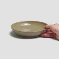 Olive Pottery West Dinner Bowl -Bed Linings Sales Shop PigletinBed Tableware PotteryWest DinnerBowl Olive 2 GreyBG