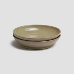 Olive Pottery West Dinner Bowl -Bed Linings Sales Shop PigletinBed Tableware PotteryWest DinnerBowl Olive 3 GreyBG