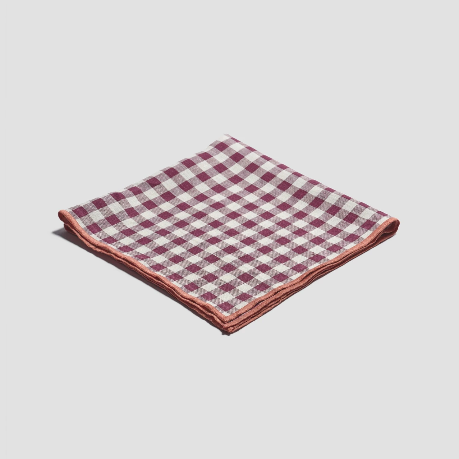 Berry Gingham Linen Napkin Set Of 4 4 Berry Gingham Linen Napkin Set Of 4 - Image 2