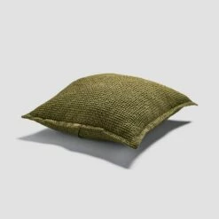 Botanical Green Waffle Cotton Cushion Cover
