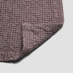 Elderberry Waffle Cotton Throw -Bed Linings Sales Shop PigletinBed WaffleCottonThrow Elderberry 4 GreyBG