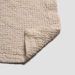 Parchment Waffle Cotton Throw -Bed Linings Sales Shop PigletinBed WaffleCottonThrow Parchment 4 GreyBG