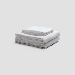 White Washed Cotton Percale Sheet Set