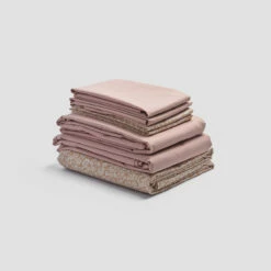 Butterscotch Meadow Floral Printed Percale Cotton Bundle 20 Butterscotch Meadow Floral Printed Percale Cotton Bundle -Bed Linings Sales Shop PigletinBed WashedCottonBedtimeBundle ButterscotchMeadowFloral Mix Match V2 FrenchRose greyBG