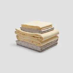 Spring Sprig Printed Cotton Bundle -Bed Linings Sales Shop PigletinBed WashedCottonBedtimeBundle SpringSprig Mix Match V2 Buttermilk greyBG