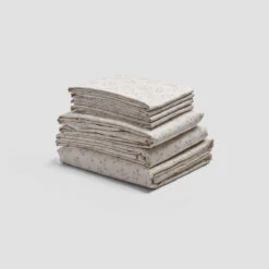 Spring Sprig Printed Cotton Bundle -Bed Linings Sales Shop PigletinBed WashedCottonBedtimeBundle SpringSprig Monocolour greyBG