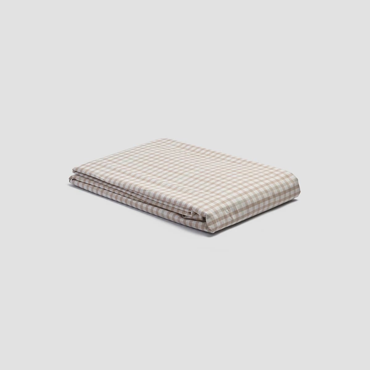 Cafe Au Lait Small Gingham Cotton Duvet Cover 4 Cafe Au Lait Small Gingham Cotton Duvet Cover - Image 2