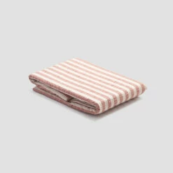 Desert Sand Seersucker Stripe Cotton Bundle -Bed Linings Sales Shop PigletinBed WashedCottonDuvetCover DesertSandSeersuckerStripe 1 greyBG