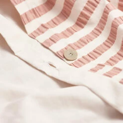 Desert Sand Seersucker Stripe Cotton Bundle 14 Desert Sand Seersucker Stripe Cotton Bundle -Bed Linings Sales Shop PigletinBed WashedCottonDuvetCover DesertSandSeersuckerStripe 4 greyBG 1