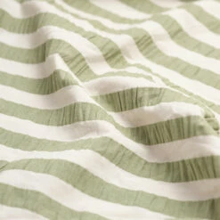Pear Seersucker Stripe Cotton Bundle -Bed Linings Sales Shop PigletinBed WashedCottonDuvetCover PearSeersuckerStripe 2 greyBG