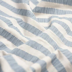 Warm Blue Seersucker Stripe Cotton Duvet Cover -Bed Linings Sales Shop PigletinBed WashedCottonDuvetCover WarmBlueSeersuckerStripe 2 greyBG 0d1ae20a a5e3 4174 a97b 353d73c8dcca 1
