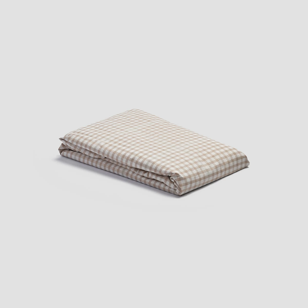 Cafe Au Lait Small Gingham Cotton Sheet Set 7 Cafe Au Lait Small Gingham Cotton Sheet Set - Image 5