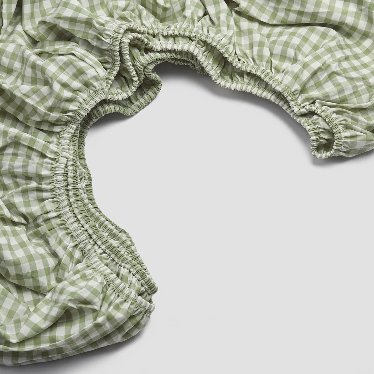 Pear Small Gingham Cotton Fitted Sheet 3 Pear Small Gingham Cotton Fitted Sheet