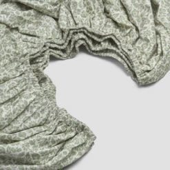 Pear Meadow Floral Printed Cotton Sheet Set 12 Pear Meadow Floral Printed Cotton Sheet Set -Bed Linings Sales Shop PigletinBed WashedCottonFittedSheet PearMeadowFloral 2 greyBG 1