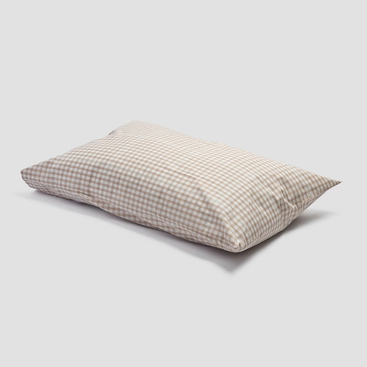 Cafe Au Lait Small Gingham Cotton Pillowcase (Pair) 5 Cafe Au Lait Small Gingham Cotton Pillowcase (Pair) - Image 3
