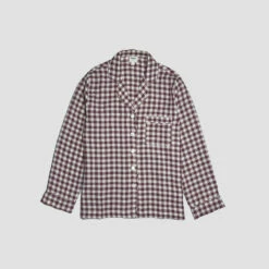 Berry Gingham Pajama Shirt 9 Berry Gingham Pajama Shirt -Bed Linings Sales Shop PigletinBed Women sGinghamLinenPyjamaShirt Berry 1 GreyBG 7a1cafcf 442a 4511 b8bc c9d7f3cc01cd 1