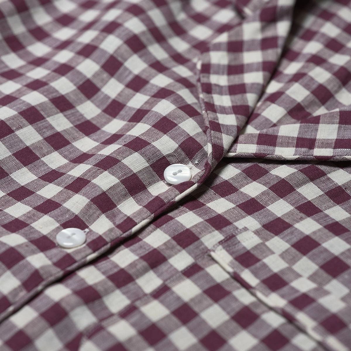 Berry Gingham Pajama Shirt 7 Berry Gingham Pajama Shirt - Image 5