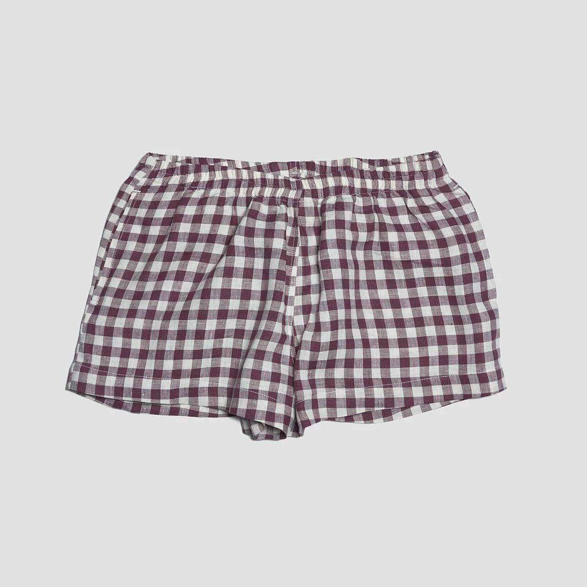 Berry Gingham Pajama Shorts 4 Berry Gingham Pajama Shorts - Image 2