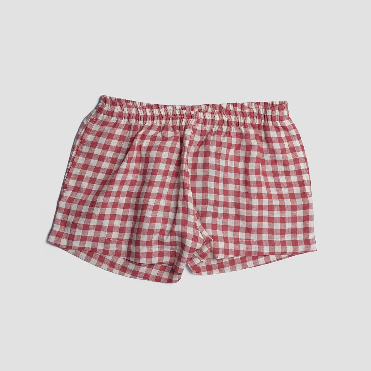 Mineral Red Gingham Pajama Shorts 6 Mineral Red Gingham Pajama Shorts - Image 4