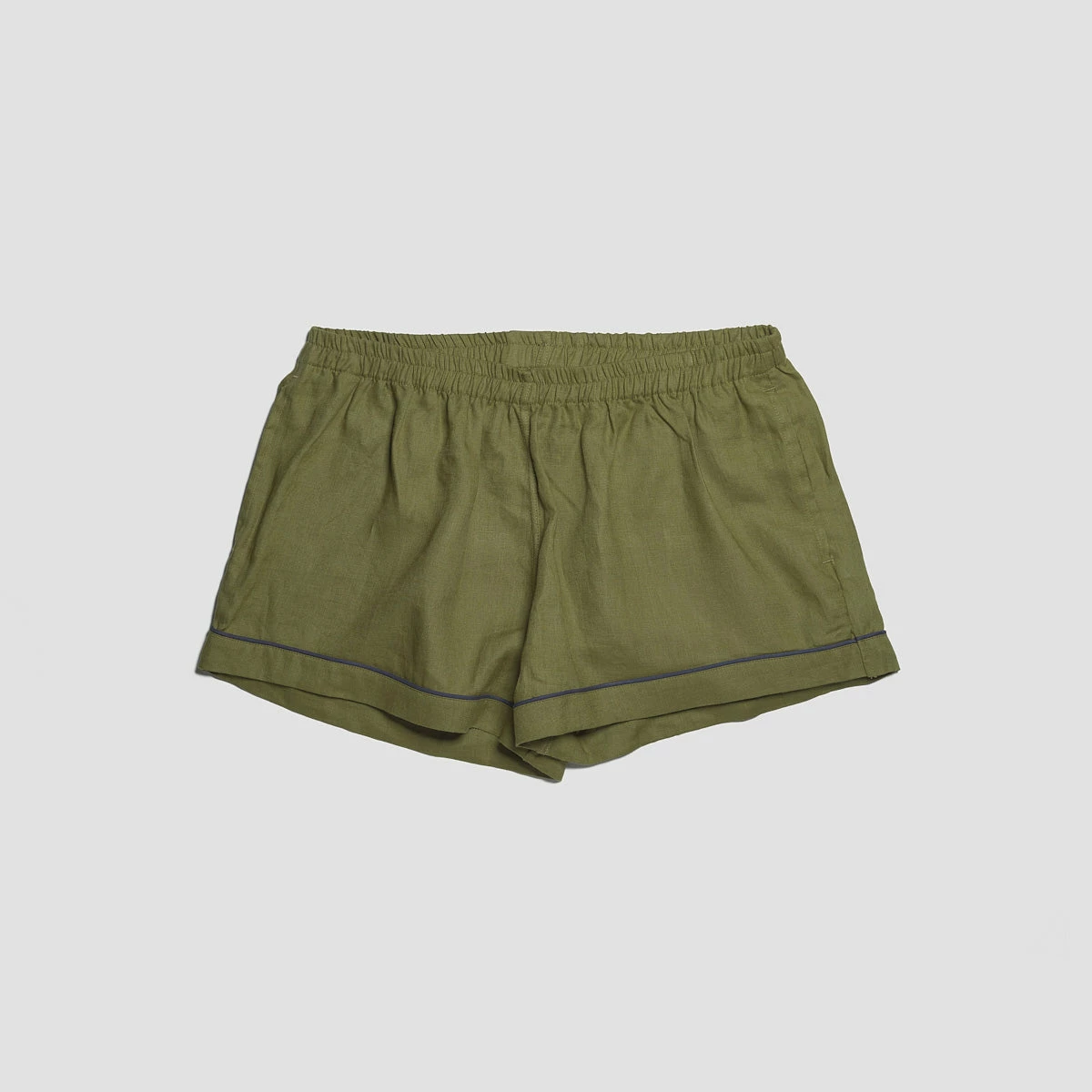Moss Plain Linen Pajama Shorts 5 Moss Plain Linen Pajama Shorts - Image 3