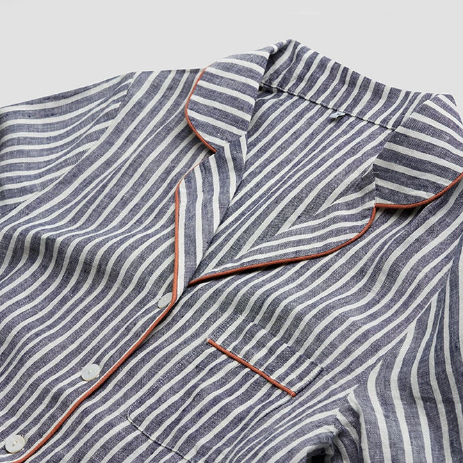 Midnight Stripe Pajama Shirt (Top Only) 7 Midnight Stripe Pajama Shirt (Top Only) - Image 5