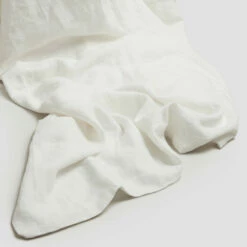 White Linen Fitted Sheet 9 White Linen Fitted Sheet -Bed Linings Sales Shop White Draped Detail a 6224f759 f533 48c9 8162 c1784df0eff5